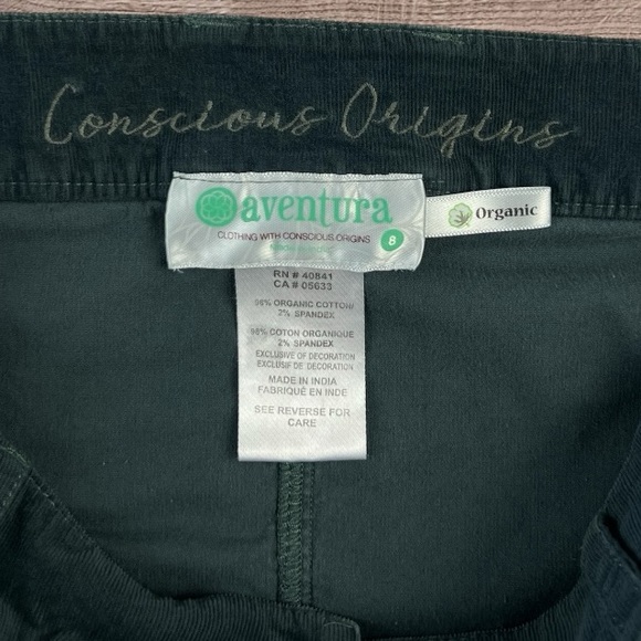 Aventura Women's Logan Button Front Skirt Organic Cotton Corduroy Sz: 8 - Picture 6 of 6